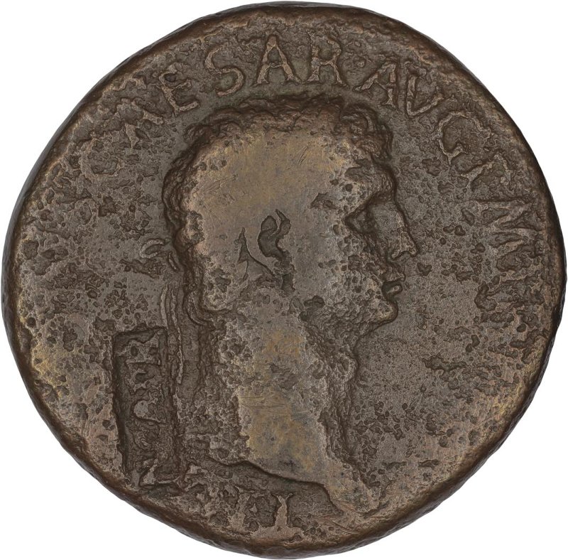 Римская империя · Claudius · Sestertius · I в., аверс, Федеральное государственное бюджетное учреждение культуры "Государственный музей изобразительных искусств имени А.С. Пушкина"