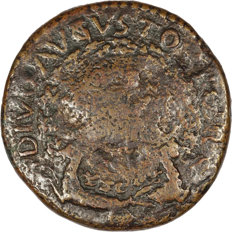 Римская империя · Tiberius · Sestertius · I в., аверс, Федеральное государственное бюджетное учреждение культуры "Государственный музей изобразительных искусств имени А.С. Пушкина"