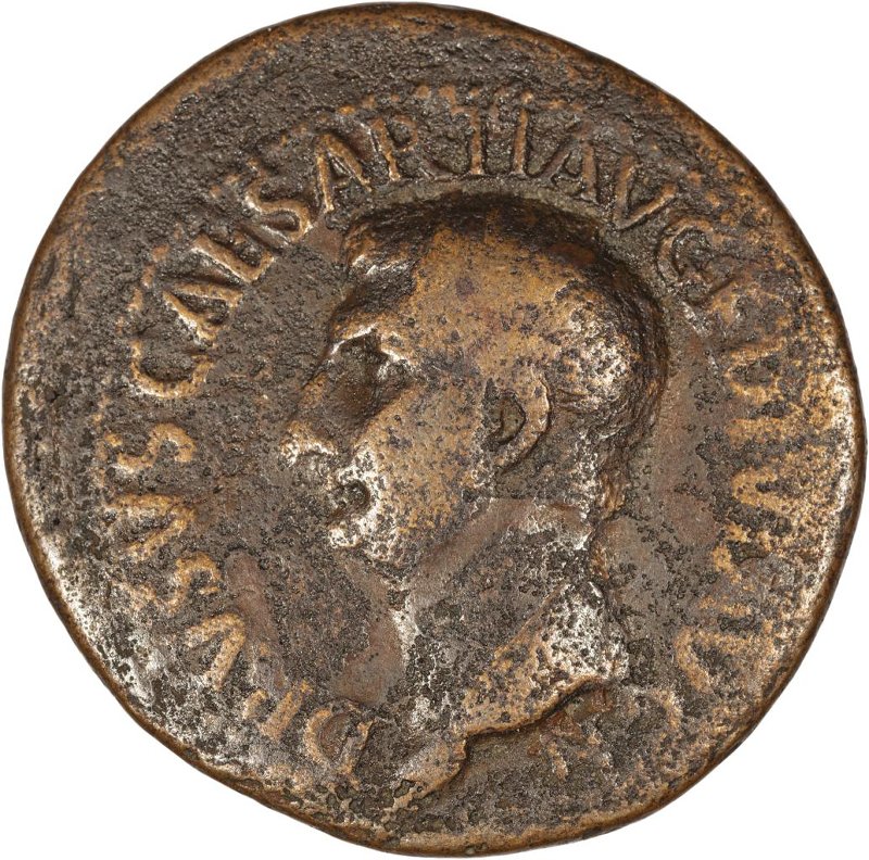 Римская империя · Tiberius · As · I в., аверс, Федеральное государственное бюджетное учреждение культуры "Государственный музей изобразительных искусств имени А.С. Пушкина"