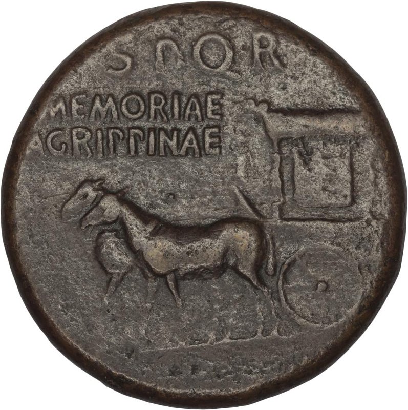 Римская империя · Sestertius · I в., реверс, Федеральное государственное бюджетное учреждение культуры "Государственный музей изобразительных искусств имени А.С. Пушкина"