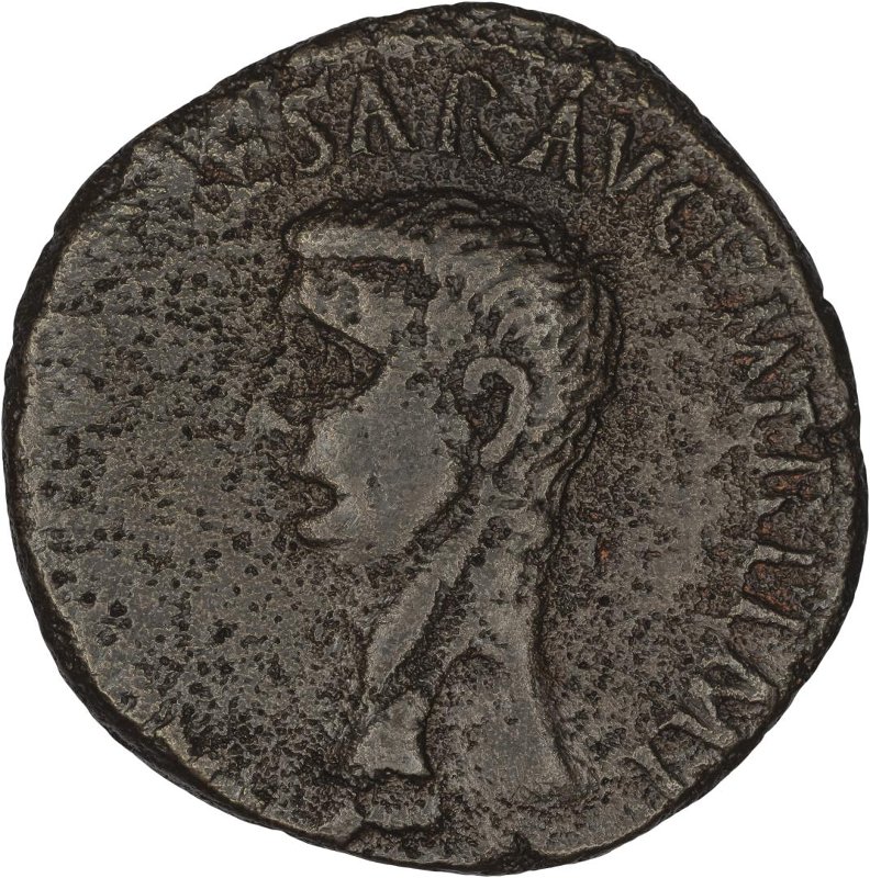 Римская империя · Claudius · Dupondius · I в., аверс, Федеральное государственное бюджетное учреждение культуры "Государственный музей изобразительных искусств имени А.С. Пушкина"