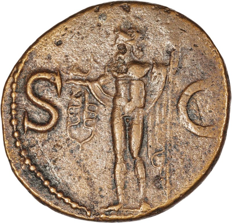 Римская империя · Tiberius · As · I в., реверс, Федеральное государственное бюджетное учреждение культуры "Государственный музей изобразительных искусств имени А.С. Пушкина"