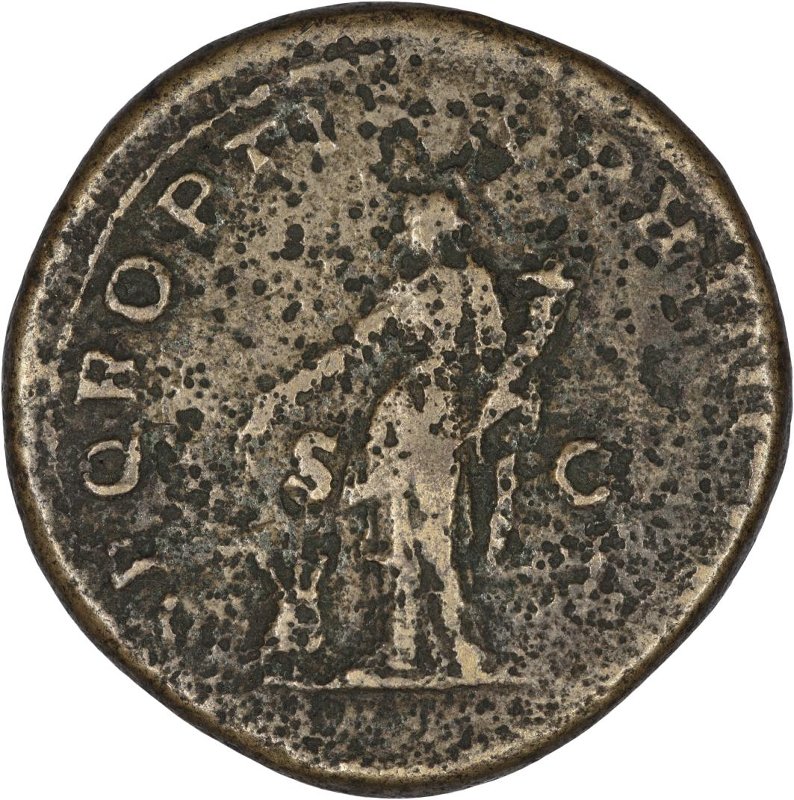 Римская империя · Trajan · Sestertius · I в., реверс, Федеральное государственное бюджетное учреждение культуры "Государственный музей изобразительных искусств имени А.С. Пушкина"