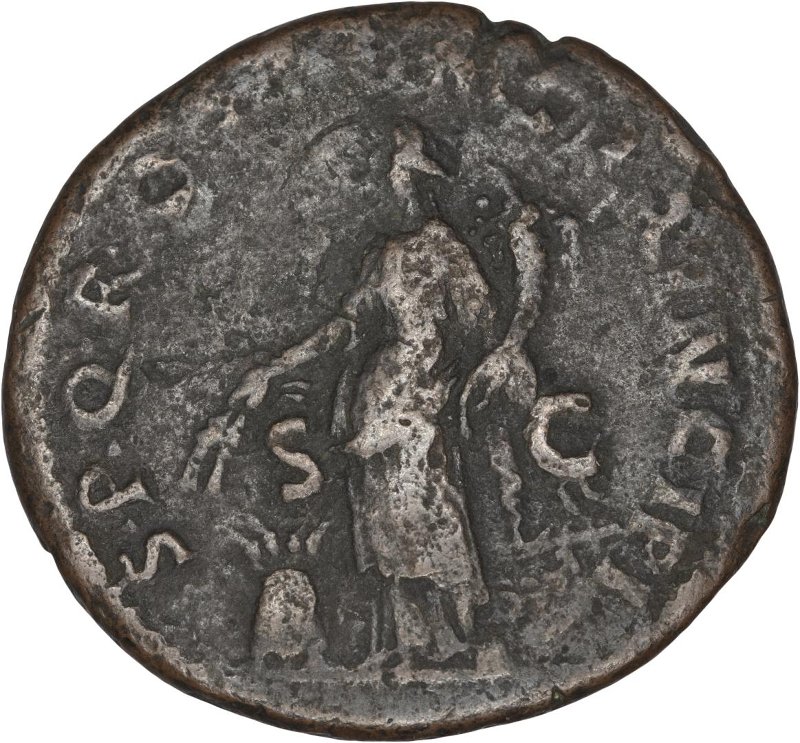 Римская империя · Trajan · As · I в., реверс, Федеральное государственное бюджетное учреждение культуры "Государственный музей изобразительных искусств имени А.С. Пушкина"