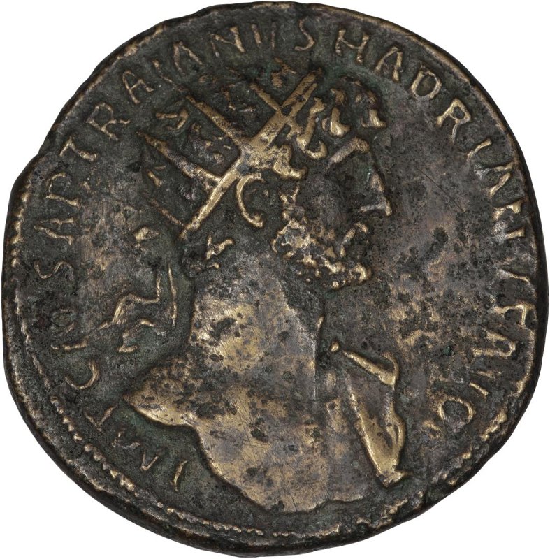 Римская империя · Hadrian · As · I в., аверс, Федеральное государственное бюджетное учреждение культуры "Государственный музей изобразительных искусств имени А.С. Пушкина"