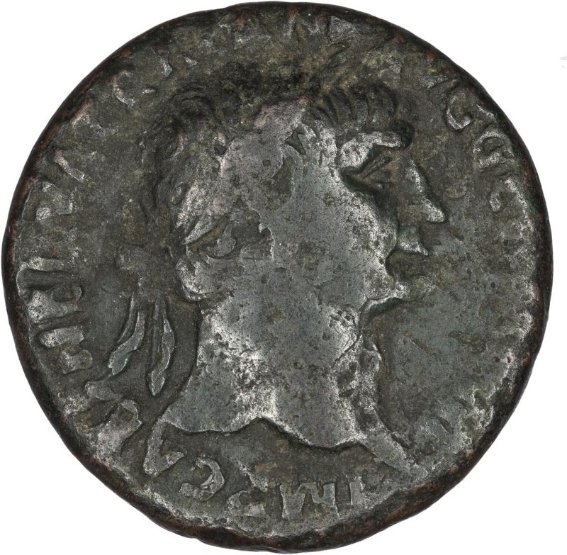 Римская империя · Trajan · As · I в., аверс, Федеральное государственное бюджетное учреждение культуры "Государственный музей изобразительных искусств имени А.С. Пушкина"