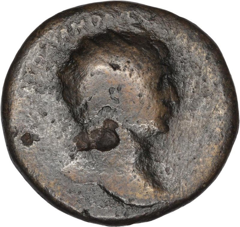 Римская империя · Trajan · Dupondius · I в., аверс, Федеральное государственное бюджетное учреждение культуры "Государственный музей изобразительных искусств имени А.С. Пушкина"