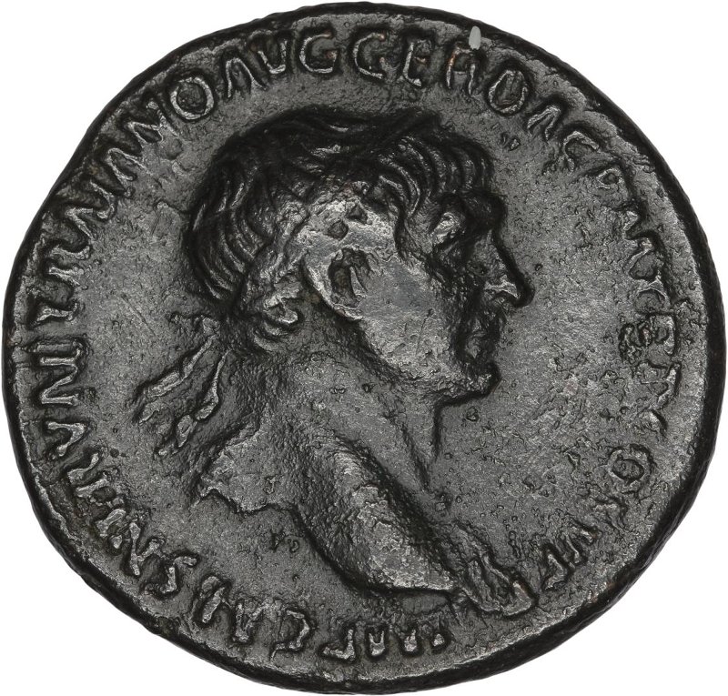 Римская империя · Trajan · As · I в., аверс, Федеральное государственное бюджетное учреждение культуры "Государственный музей изобразительных искусств имени А.С. Пушкина"