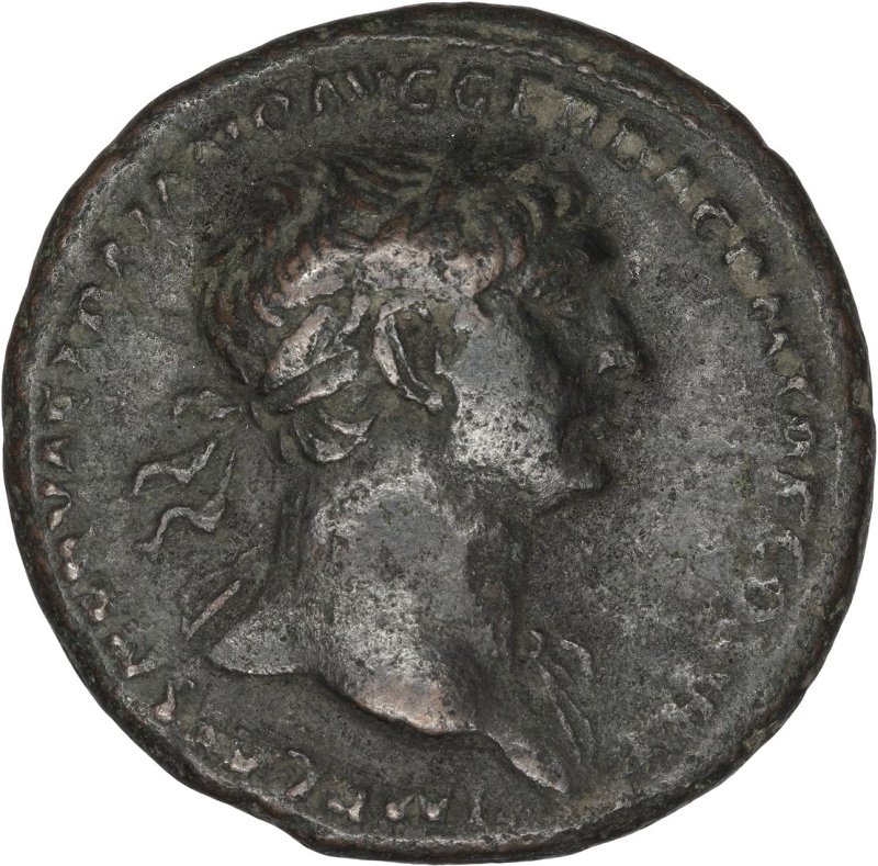 Римская империя · Trajan · As · I в., аверс, Федеральное государственное бюджетное учреждение культуры "Государственный музей изобразительных искусств имени А.С. Пушкина"