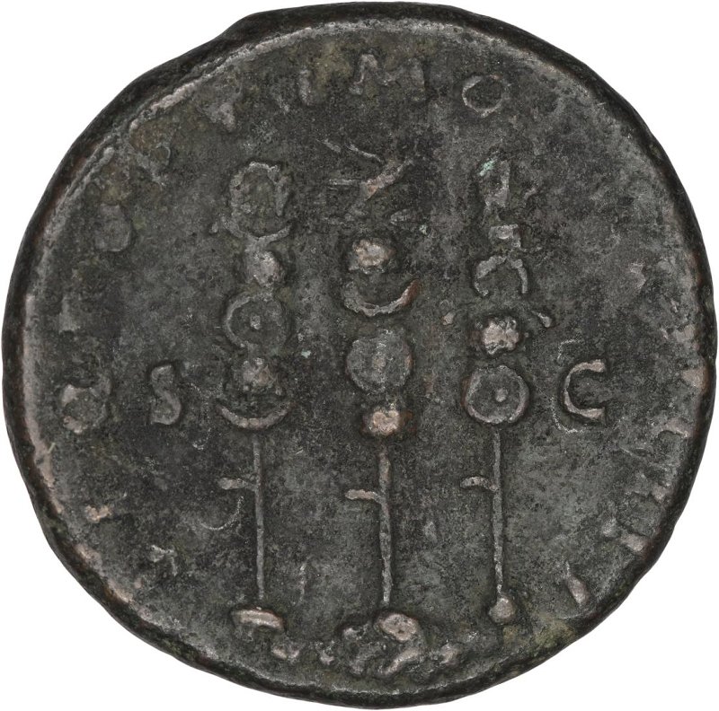 Римская империя · Trajan · As · I в., реверс, Федеральное государственное бюджетное учреждение культуры "Государственный музей изобразительных искусств имени А.С. Пушкина"