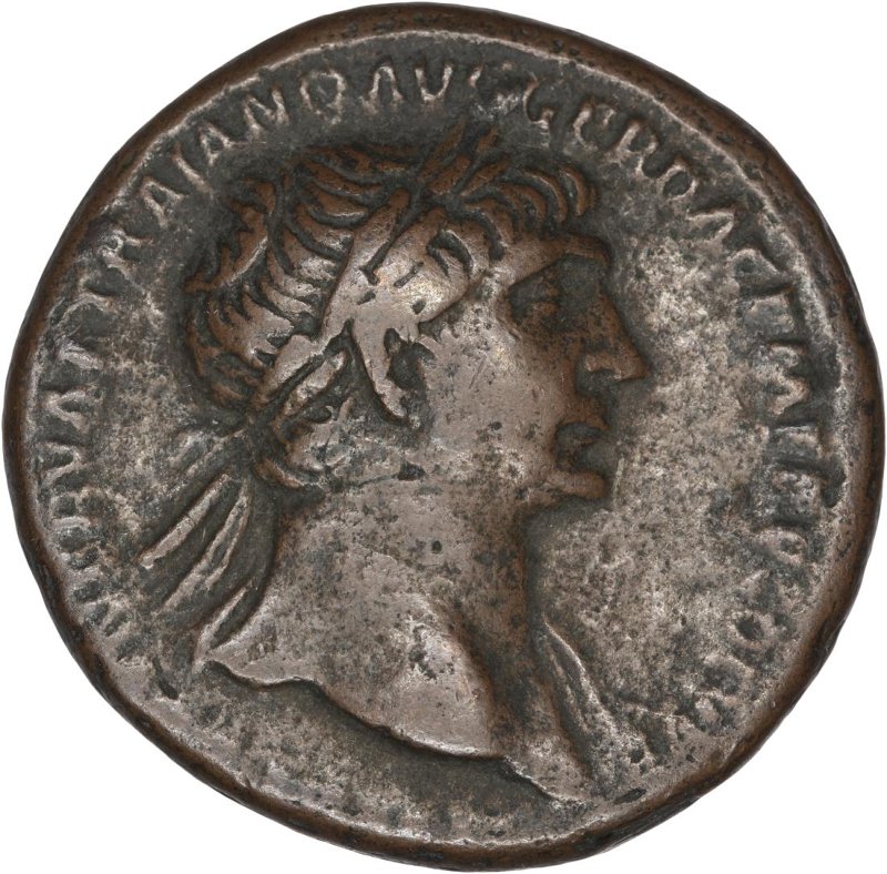 Римская империя · Trajan · As · I в., аверс, Федеральное государственное бюджетное учреждение культуры "Государственный музей изобразительных искусств имени А.С. Пушкина"