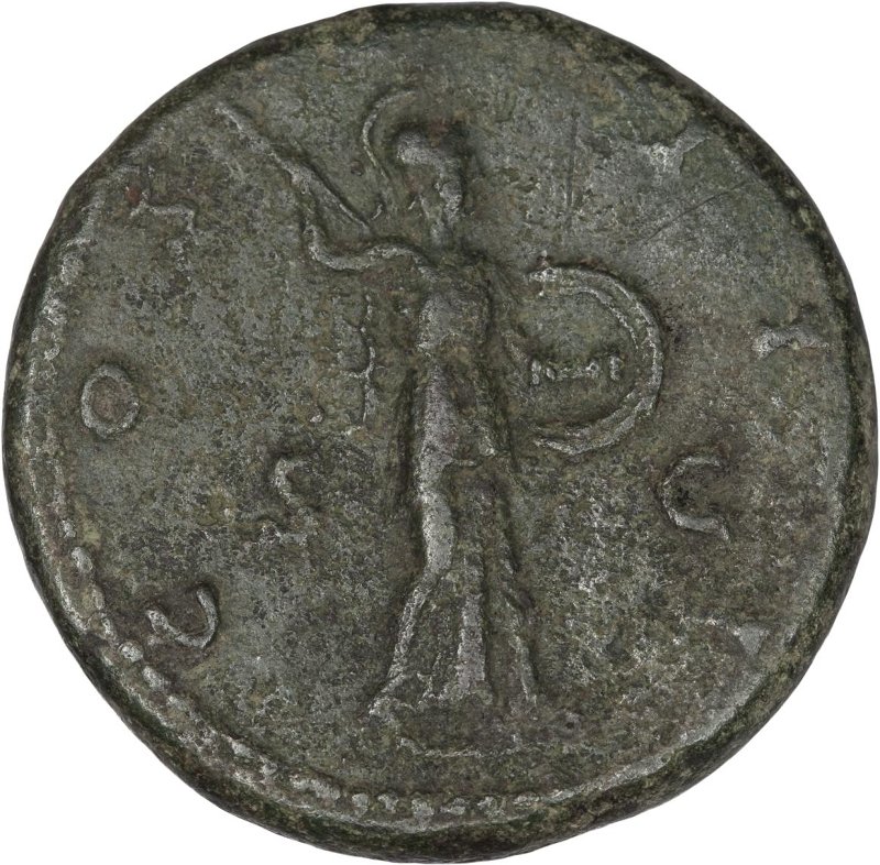 Римская империя · Hadrian · Dupondius · I в., реверс, Федеральное государственное бюджетное учреждение культуры "Государственный музей изобразительных искусств имени А.С. Пушкина"