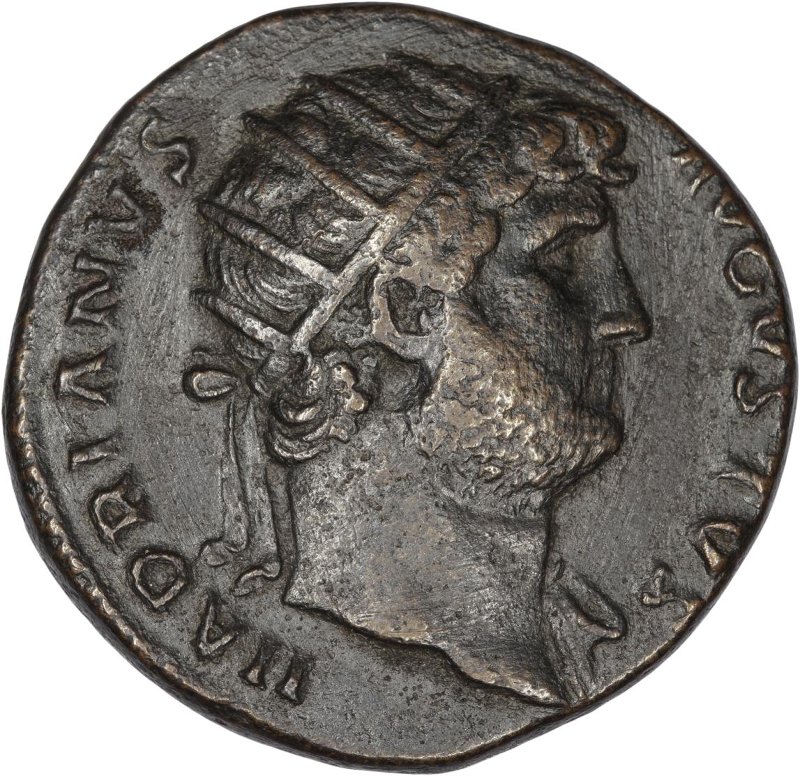 Римская империя · Hadrian · Dupondius · I в., аверс, Федеральное государственное бюджетное учреждение культуры "Государственный музей изобразительных искусств имени А.С. Пушкина"