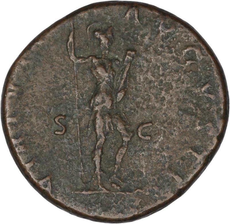 Римская империя · Hadrian · Dupondius · I в., реверс, Федеральное государственное бюджетное учреждение культуры "Государственный музей изобразительных искусств имени А.С. Пушкина"