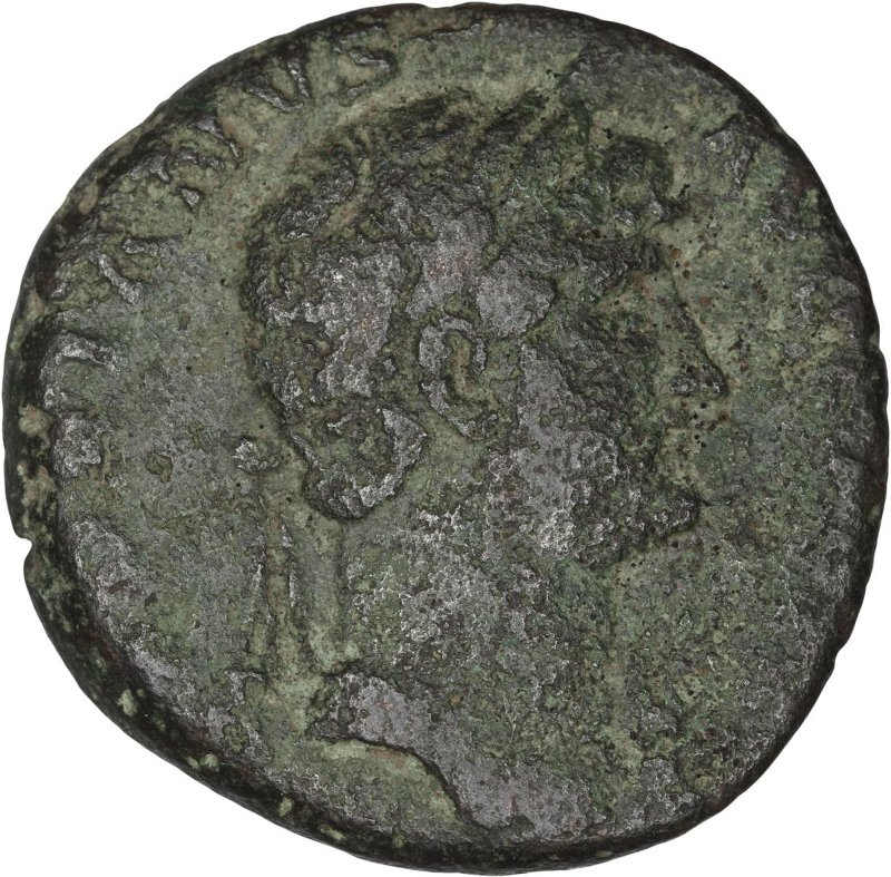 Римская империя · Hadrian · Dupondius · I в., аверс, Федеральное государственное бюджетное учреждение культуры "Государственный музей изобразительных искусств имени А.С. Пушкина"
