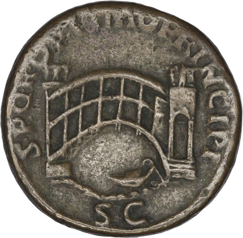 Римская империя · Trajan · Sestertius · I в., реверс, Федеральное государственное бюджетное учреждение культуры "Государственный музей изобразительных искусств имени А.С. Пушкина"