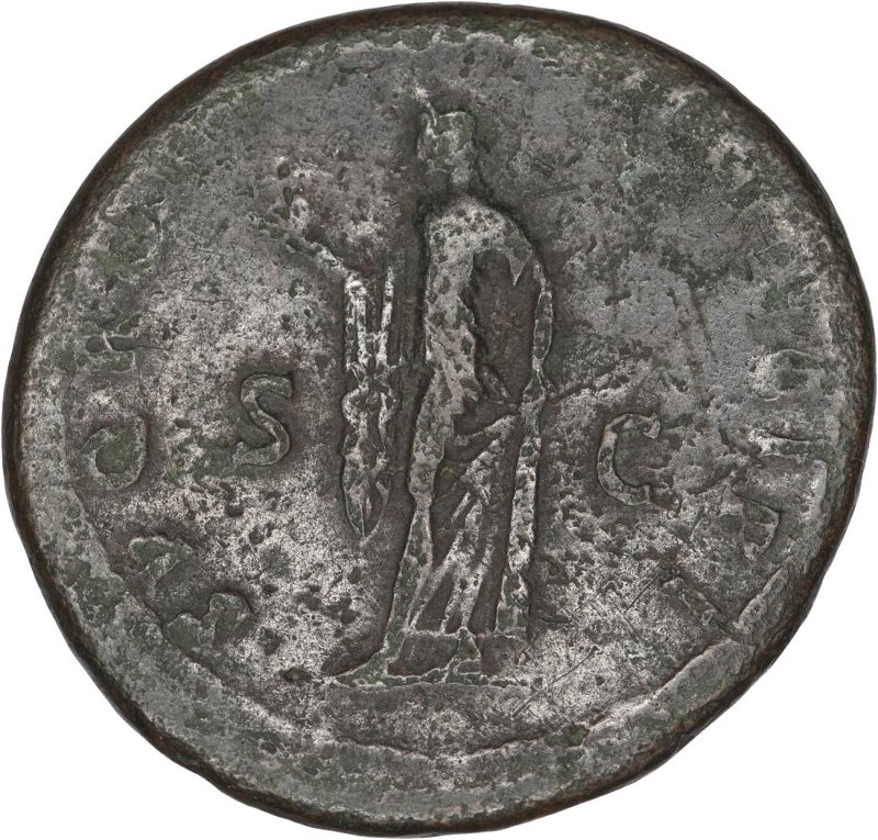 Римская империя · Trajan · As · I в., реверс, Федеральное государственное бюджетное учреждение культуры "Государственный музей изобразительных искусств имени А.С. Пушкина"