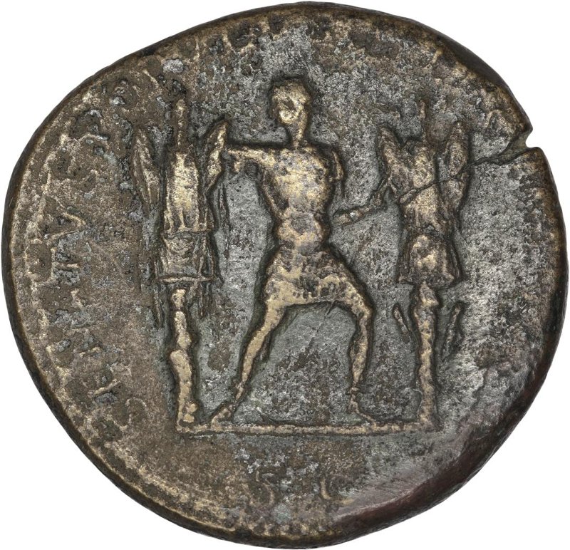 Римская империя · Trajan · Dupondius · I в., реверс, Федеральное государственное бюджетное учреждение культуры "Государственный музей изобразительных искусств имени А.С. Пушкина"