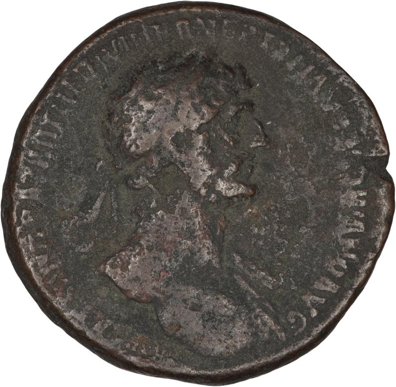 Римская империя · Hadrian · As · I в., аверс, Федеральное государственное бюджетное учреждение культуры "Государственный музей изобразительных искусств имени А.С. Пушкина"