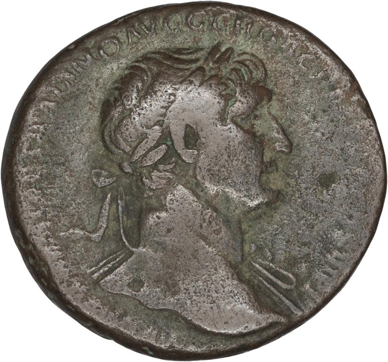 Римская империя · Trajan · As · I в., аверс, Федеральное государственное бюджетное учреждение культуры "Государственный музей изобразительных искусств имени А.С. Пушкина"