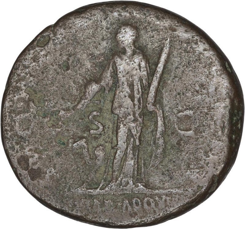 Римская империя · Trajan · As · I в., реверс, Федеральное государственное бюджетное учреждение культуры "Государственный музей изобразительных искусств имени А.С. Пушкина"