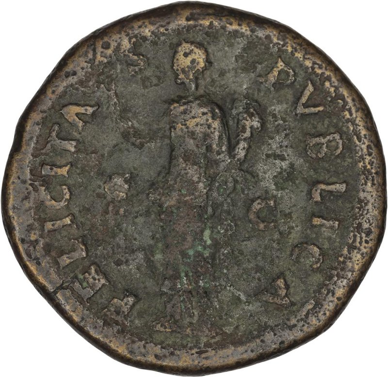 Римская империя · Vespasian · Dupondius · I в., реверс, Федеральное государственное бюджетное учреждение культуры "Государственный музей изобразительных искусств имени А.С. Пушкина"