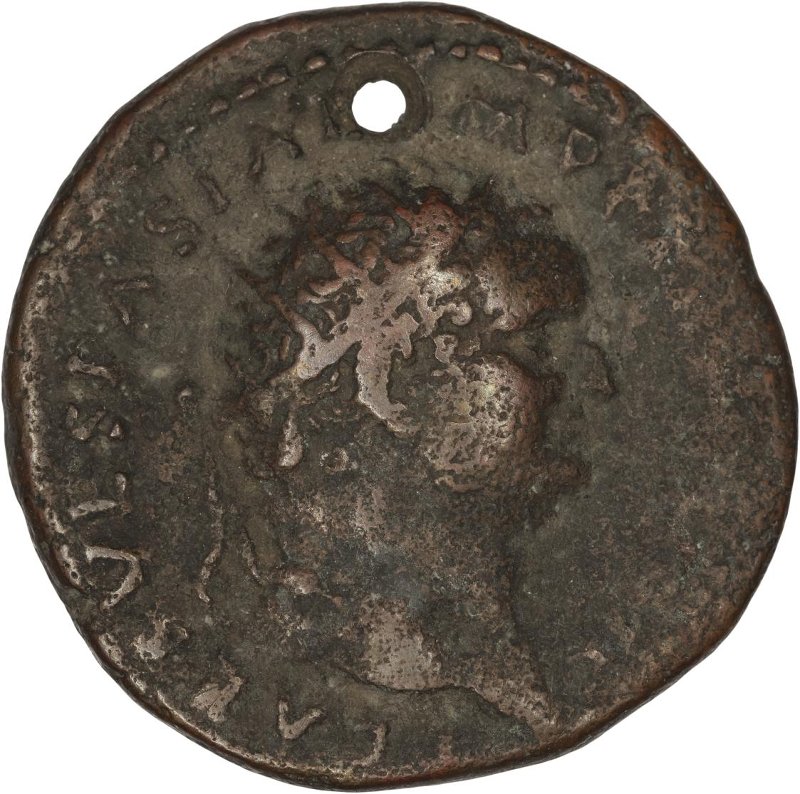 Римская империя · Vespasian · Dupondius · I в., аверс, Федеральное государственное бюджетное учреждение культуры "Государственный музей изобразительных искусств имени А.С. Пушкина"
