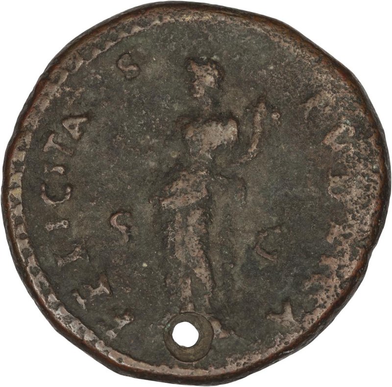 Римская империя · Vespasian · Dupondius · I в., реверс, Федеральное государственное бюджетное учреждение культуры "Государственный музей изобразительных искусств имени А.С. Пушкина"