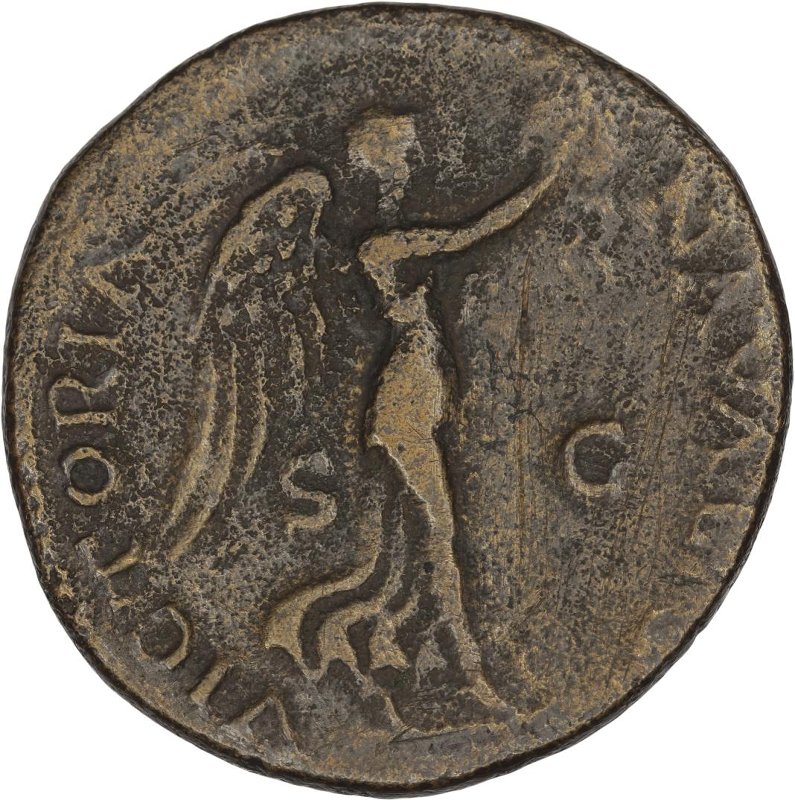 Римская империя · Vespasian · Dupondius · I в., реверс, Федеральное государственное бюджетное учреждение культуры "Государственный музей изобразительных искусств имени А.С. Пушкина"