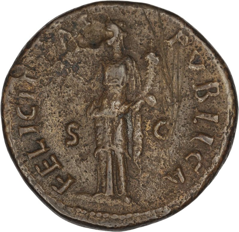 Римская империя · Vespasian · Dupondius · I в., реверс, Федеральное государственное бюджетное учреждение культуры "Государственный музей изобразительных искусств имени А.С. Пушкина"