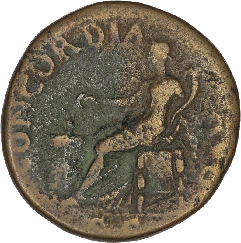 Римская империя · Vespasian · Dupondius · I в., реверс, Федеральное государственное бюджетное учреждение культуры "Государственный музей изобразительных искусств имени А.С. Пушкина"
