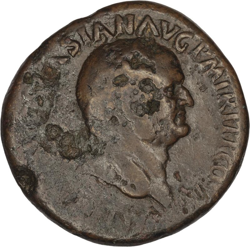 Римская империя · Vespasian · Sestertius · I в., реверс, Федеральное государственное бюджетное учреждение культуры "Государственный музей изобразительных искусств имени А.С. Пушкина"