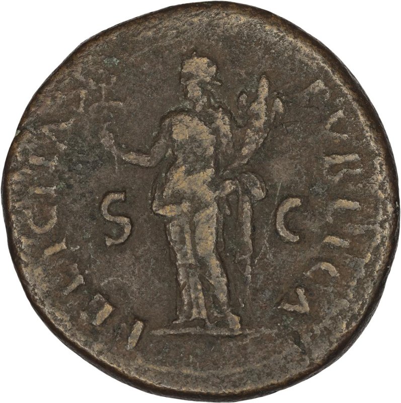 Римская империя · Vespasian · Dupondius · I в., реверс, Федеральное государственное бюджетное учреждение культуры "Государственный музей изобразительных искусств имени А.С. Пушкина"