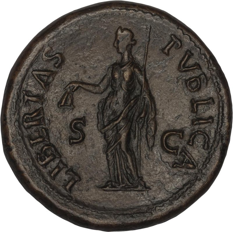Римская империя · Vespasian · Sestertius · I в., реверс, Федеральное государственное бюджетное учреждение культуры "Государственный музей изобразительных искусств имени А.С. Пушкина"