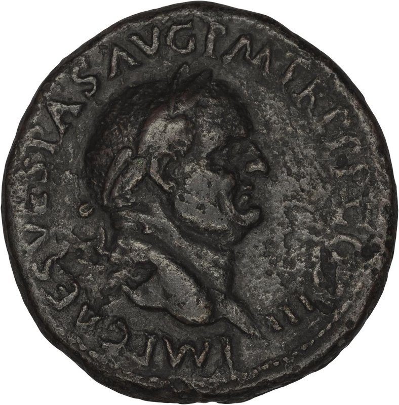 Римская империя · Vespasian · Sestertius · I в., аверс, Федеральное государственное бюджетное учреждение культуры "Государственный музей изобразительных искусств имени А.С. Пушкина"