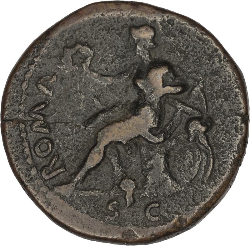 Римская империя · Vespasian · Dupondius · I в., реверс, Федеральное государственное бюджетное учреждение культуры "Государственный музей изобразительных искусств имени А.С. Пушкина"