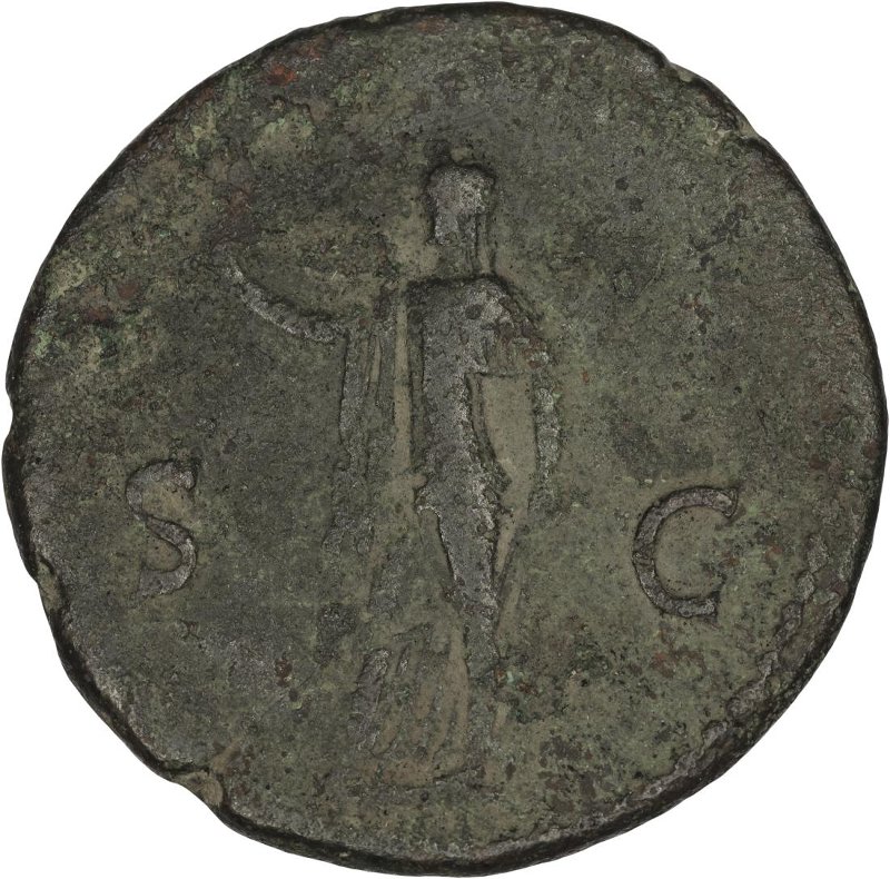Римская империя · Vespasian · As · I в., реверс, Федеральное государственное бюджетное учреждение культуры "Государственный музей изобразительных искусств имени А.С. Пушкина"