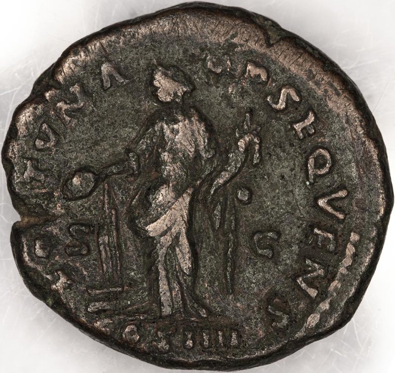 Римская империя · Antoninus Pius · As · I в., реверс, Федеральное государственное бюджетное учреждение культуры "Государственный музей изобразительных искусств имени А.С. Пушкина"