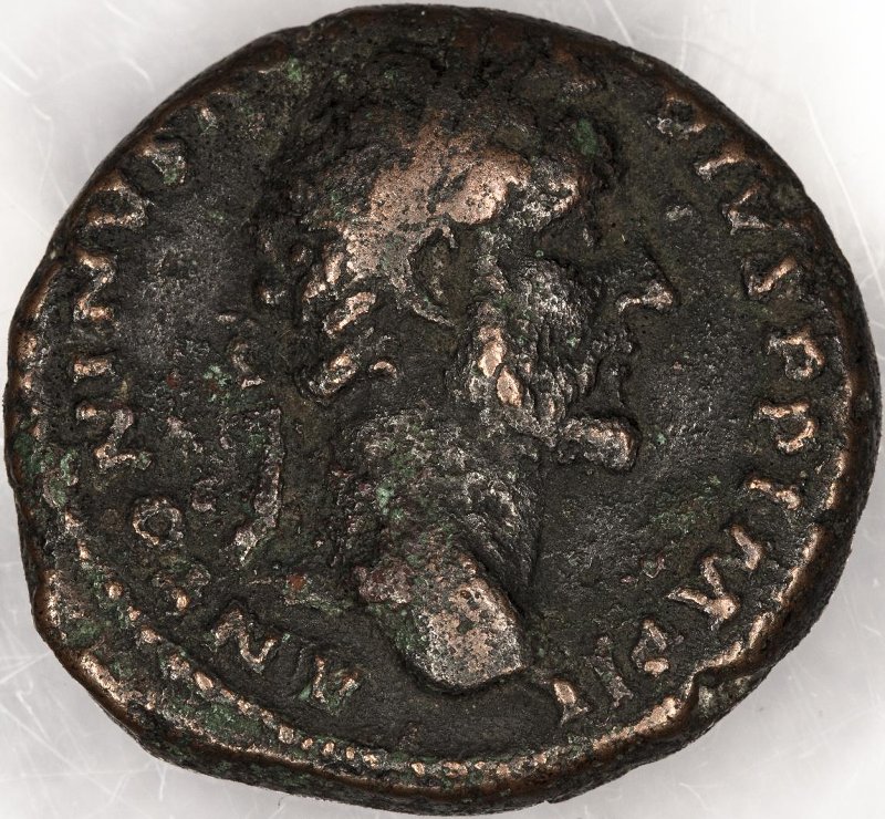 Римская империя · Antoninus Pius · As · I в., аверс, Федеральное государственное бюджетное учреждение культуры "Государственный музей изобразительных искусств имени А.С. Пушкина"