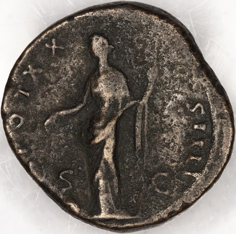 Римская империя · Antoninus Pius · Dupondius · I в., реверс, Федеральное государственное бюджетное учреждение культуры "Государственный музей изобразительных искусств имени А.С. Пушкина"