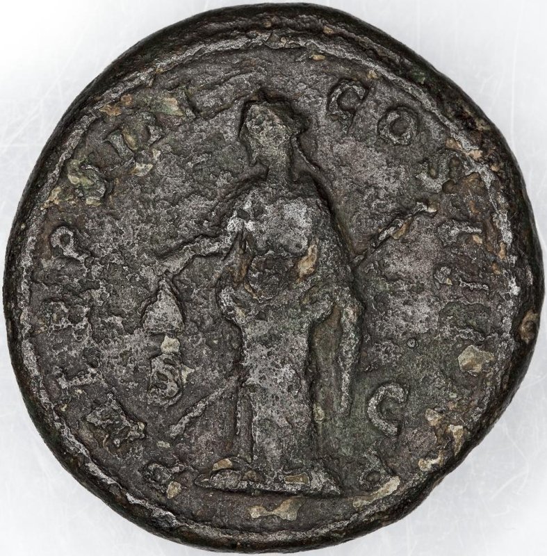 Римская империя · Severus Alexander · As · II в., реверс, Федеральное государственное бюджетное учреждение культуры "Государственный музей изобразительных искусств имени А.С. Пушкина"