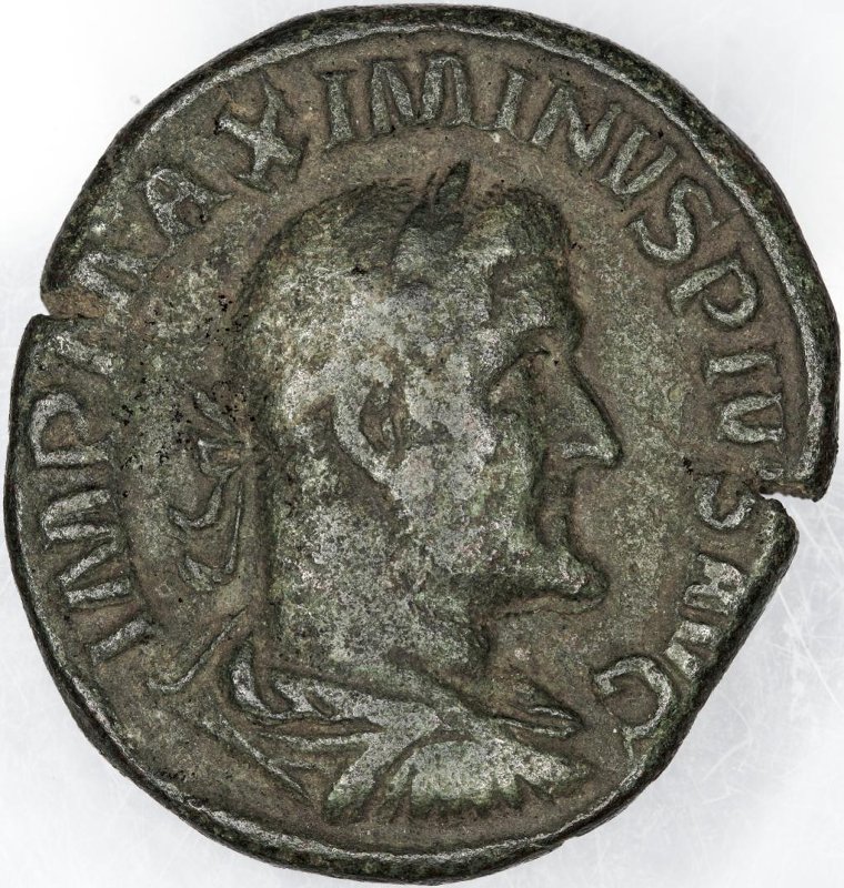 Римская империя · Maximinus Thrax · Sestertius · II в., аверс, Федеральное государственное бюджетное учреждение культуры "Государственный музей изобразительных искусств имени А.С. Пушкина"