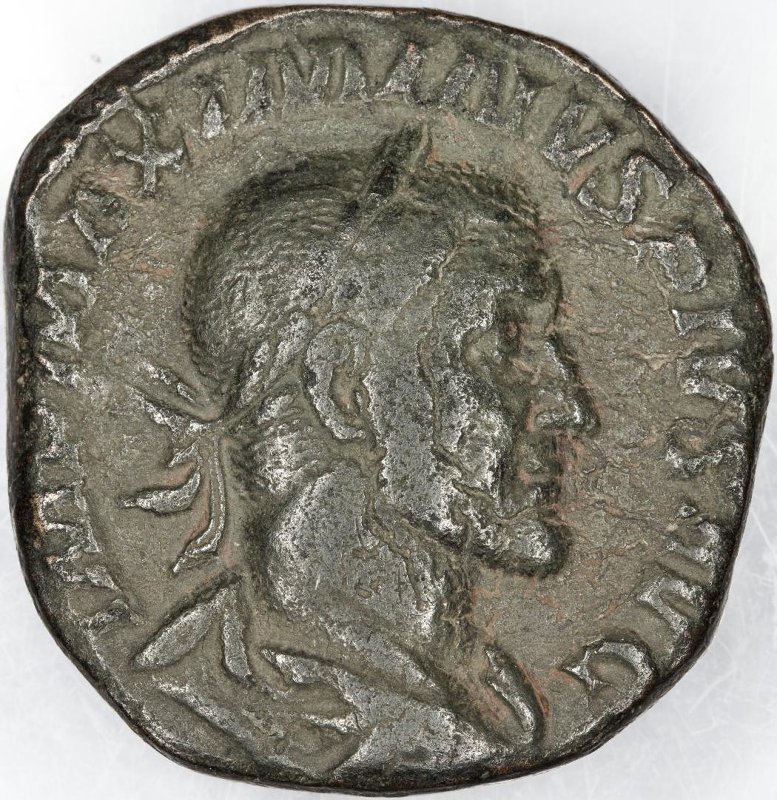 Римская империя · Maximinus Thrax · Sestertius · II в., аверс, Федеральное государственное бюджетное учреждение культуры "Государственный музей изобразительных искусств имени А.С. Пушкина"