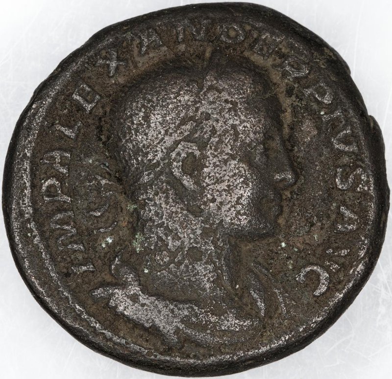 Римская империя · Severus Alexander · As · II в., аверс, Федеральное государственное бюджетное учреждение культуры "Государственный музей изобразительных искусств имени А.С. Пушкина"