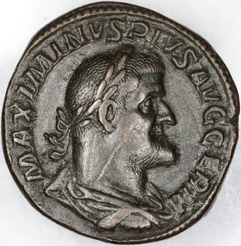 Римская империя · Maximinus Thrax · Sestertius · II в., аверс, Федеральное государственное бюджетное учреждение культуры "Государственный музей изобразительных искусств имени А.С. Пушкина"
