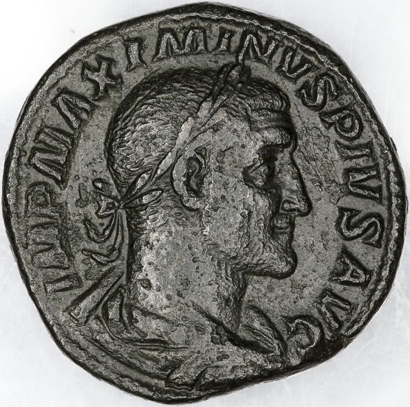 Римская империя · Maximinus Thrax · Sestertius · II в., аверс, Федеральное государственное бюджетное учреждение культуры "Государственный музей изобразительных искусств имени А.С. Пушкина"