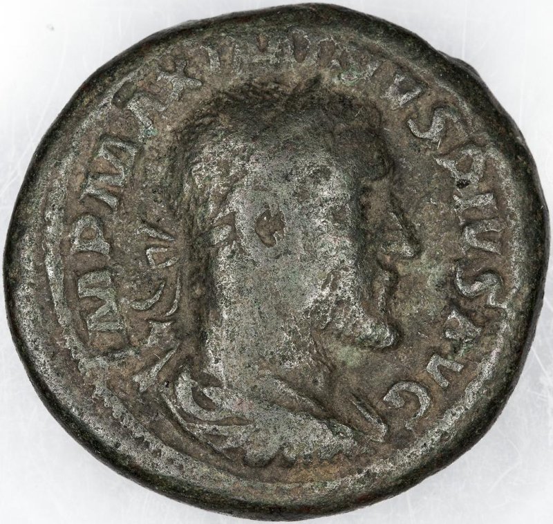 Римская империя · Maximinus Thrax · As · II в., аверс, Федеральное государственное бюджетное учреждение культуры "Государственный музей изобразительных искусств имени А.С. Пушкина"