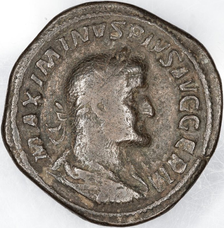 Римская империя · Maximinus Thrax · Sestertius · II в., аверс, Федеральное государственное бюджетное учреждение культуры "Государственный музей изобразительных искусств имени А.С. Пушкина"