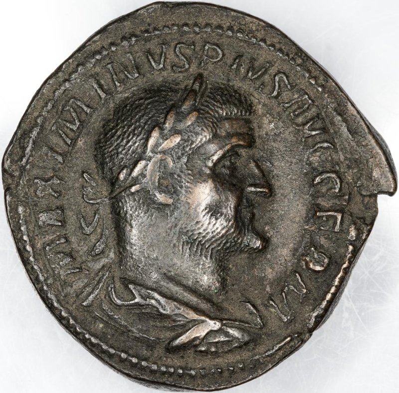 Римская империя · Maximinus Thrax · Sestertius · II в., аверс, Федеральное государственное бюджетное учреждение культуры "Государственный музей изобразительных искусств имени А.С. Пушкина"