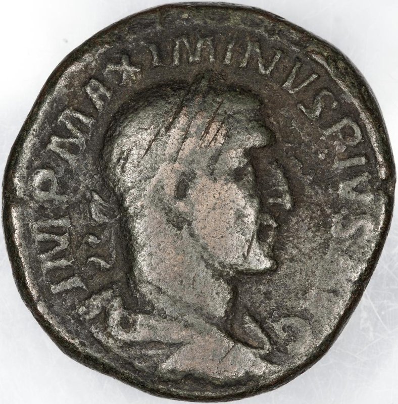 Римская империя · Maximinus Thrax · Sestertius · II в., аверс, Федеральное государственное бюджетное учреждение культуры "Государственный музей изобразительных искусств имени А.С. Пушкина"
